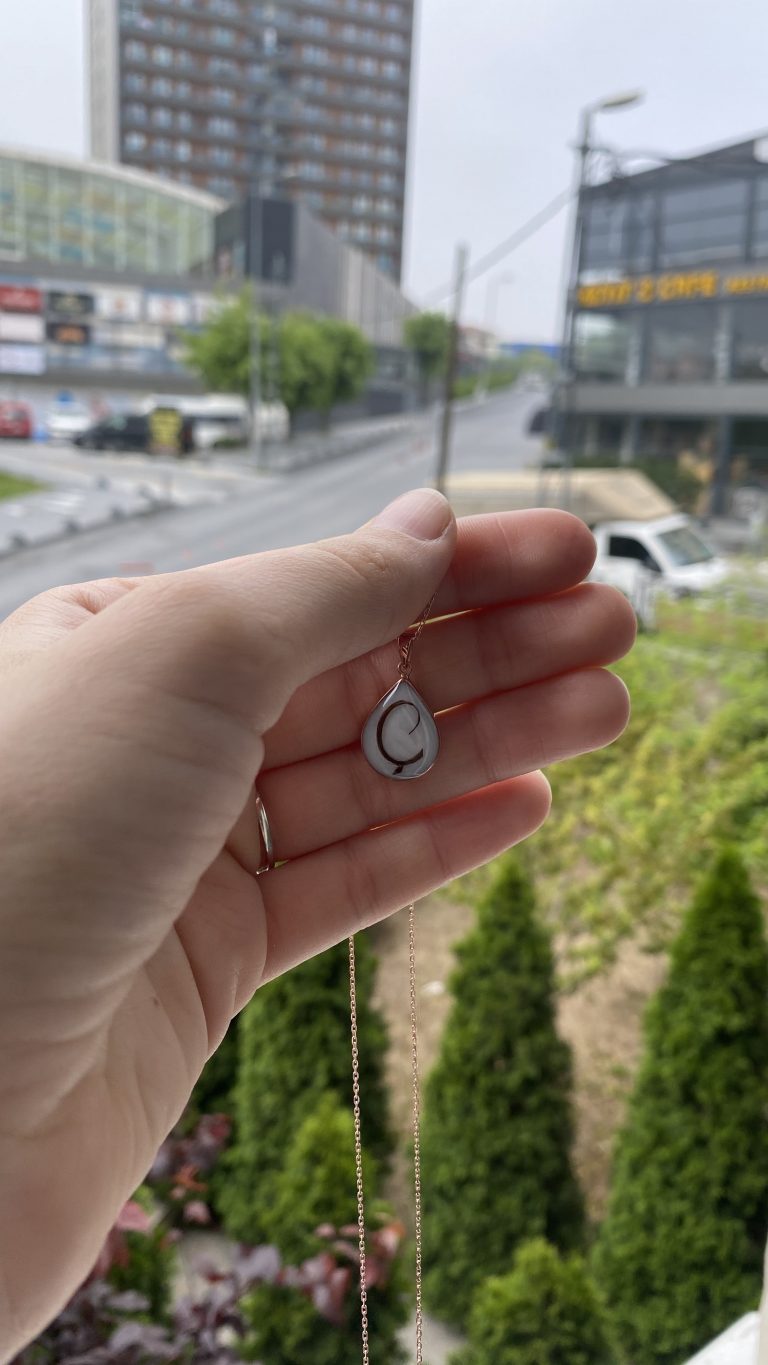 Orta Boy Damla Gümüş Kolye Anne Sütü Kolye