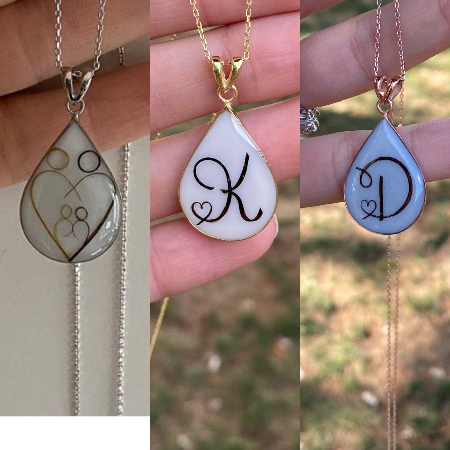 Yeni Boy Damla Kolye Anne Sütü Kolye